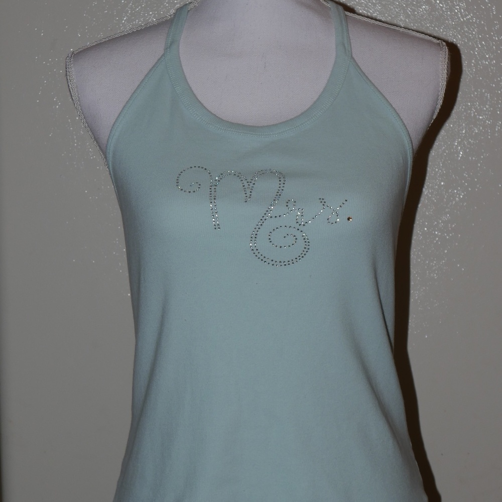 Betsy Johnson MRS Embellished Lace Racerback Tank